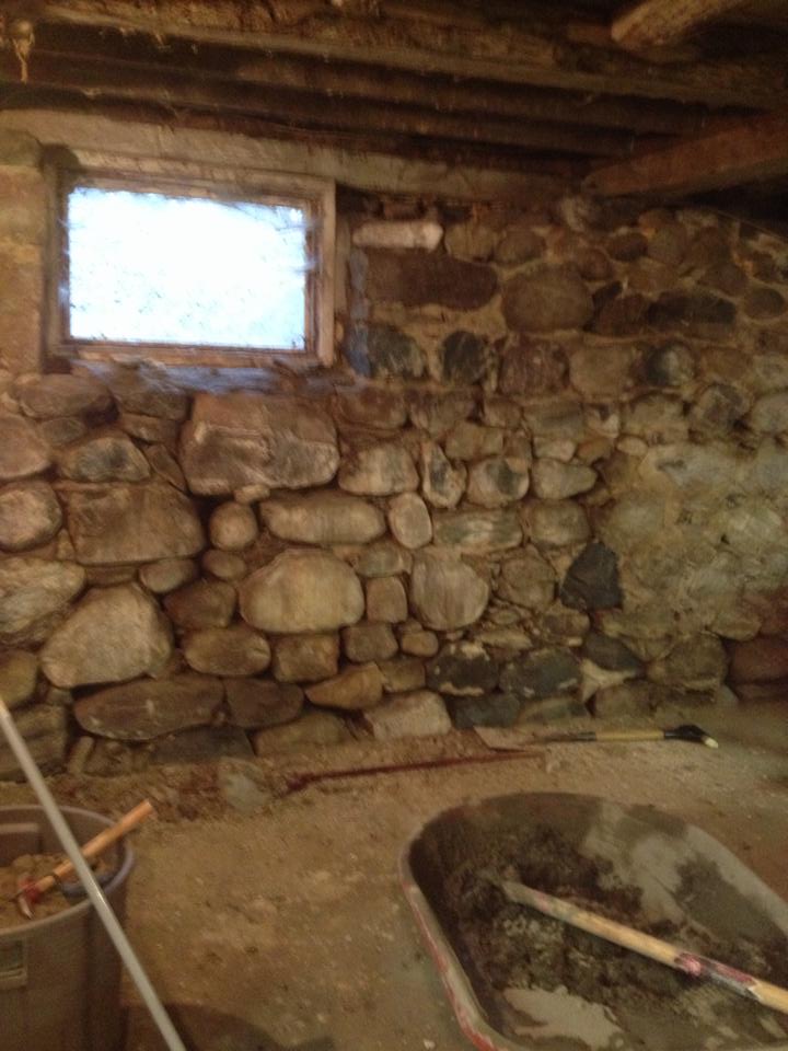 Stone Foundation Repair Barn, How To Repoint Stone Basement Walls