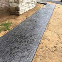 stamped concrete sidewalk