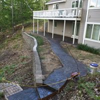 stamped concrete steps